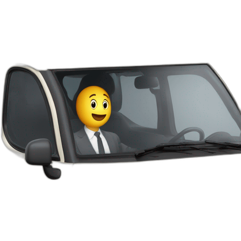 person riding on his old-looking citroën jumpy emoji