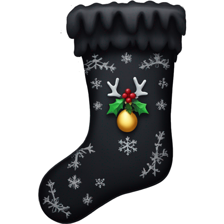 Gothic Christmas stocking emoji