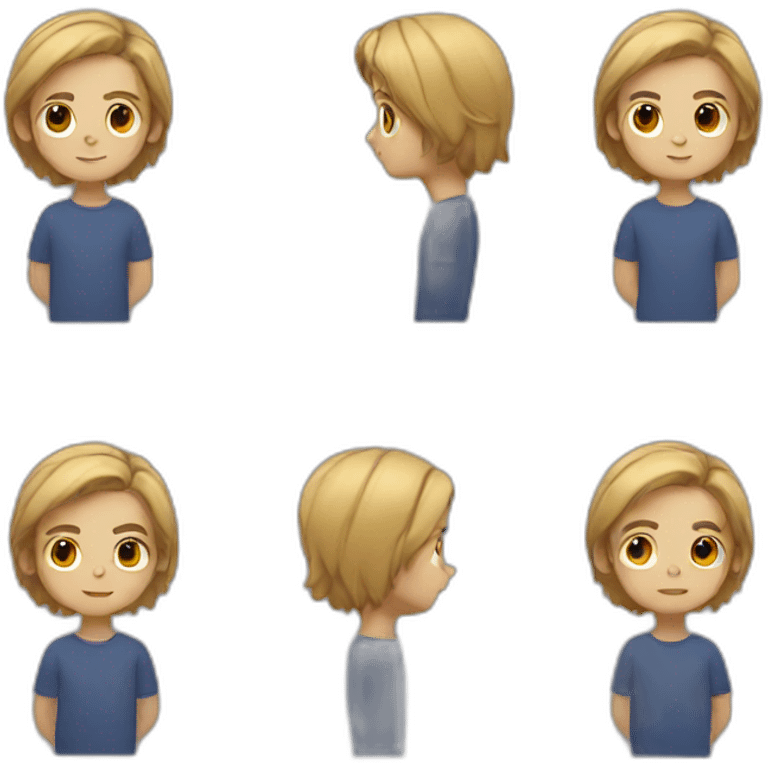 boy with chin length hair emoji