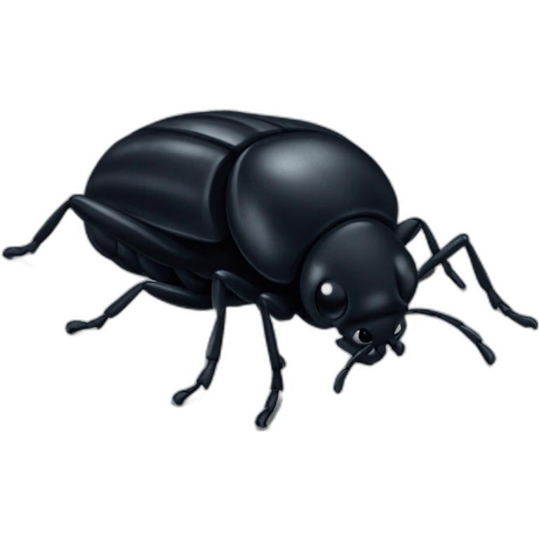 a completly black bug emoji