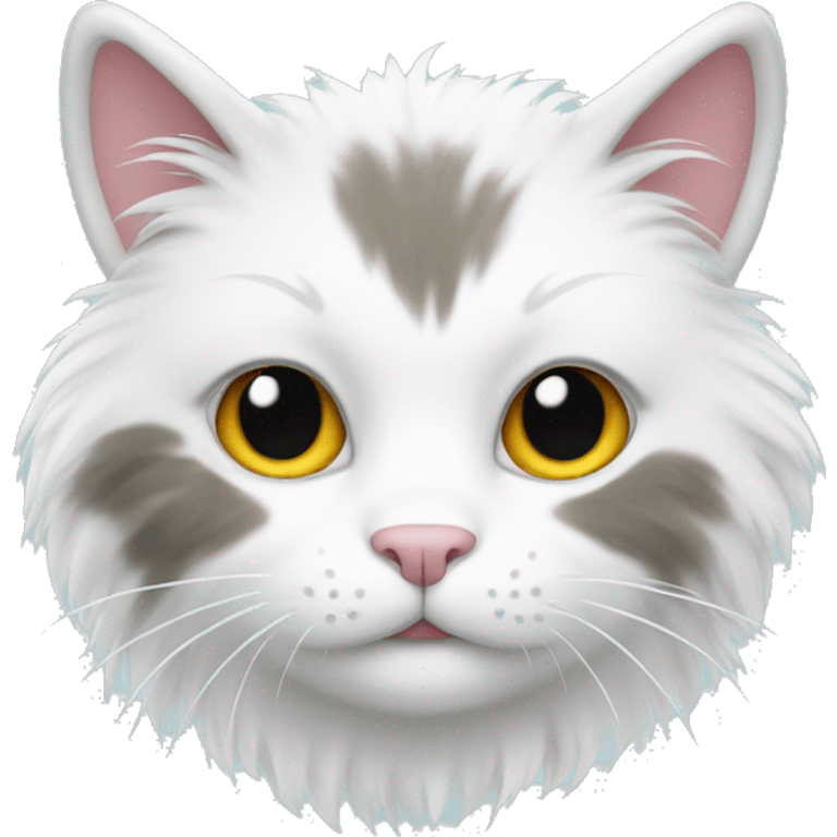 Cat with white fur emoji