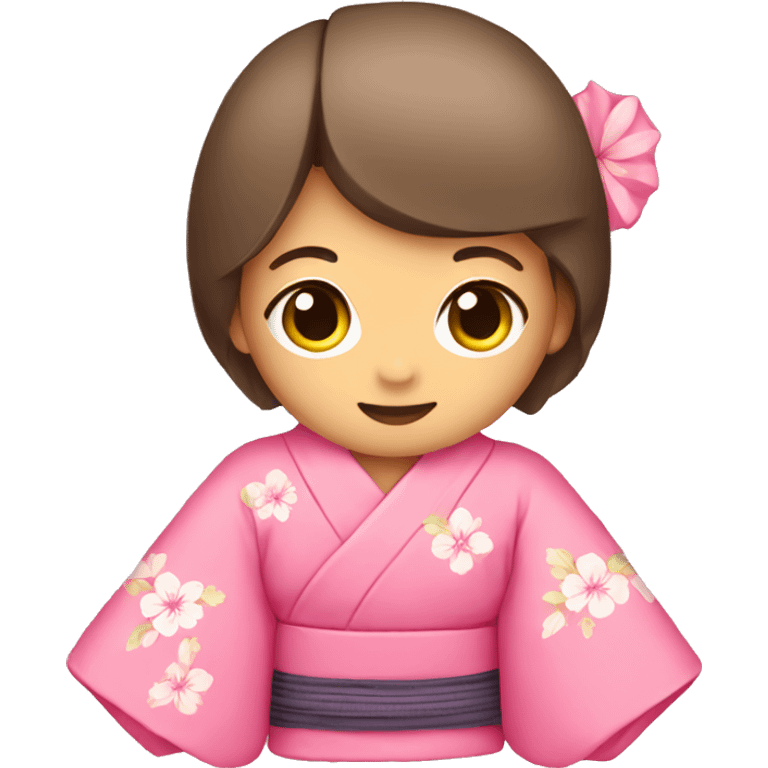 cute pink kimono emoji