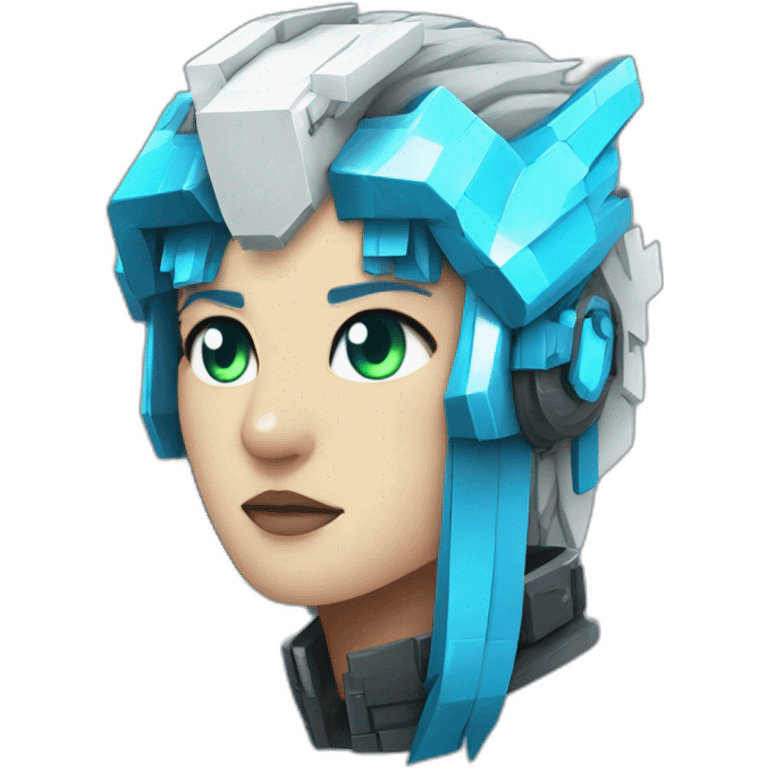 Minecraft Articuno Cyberpunk Head emoji