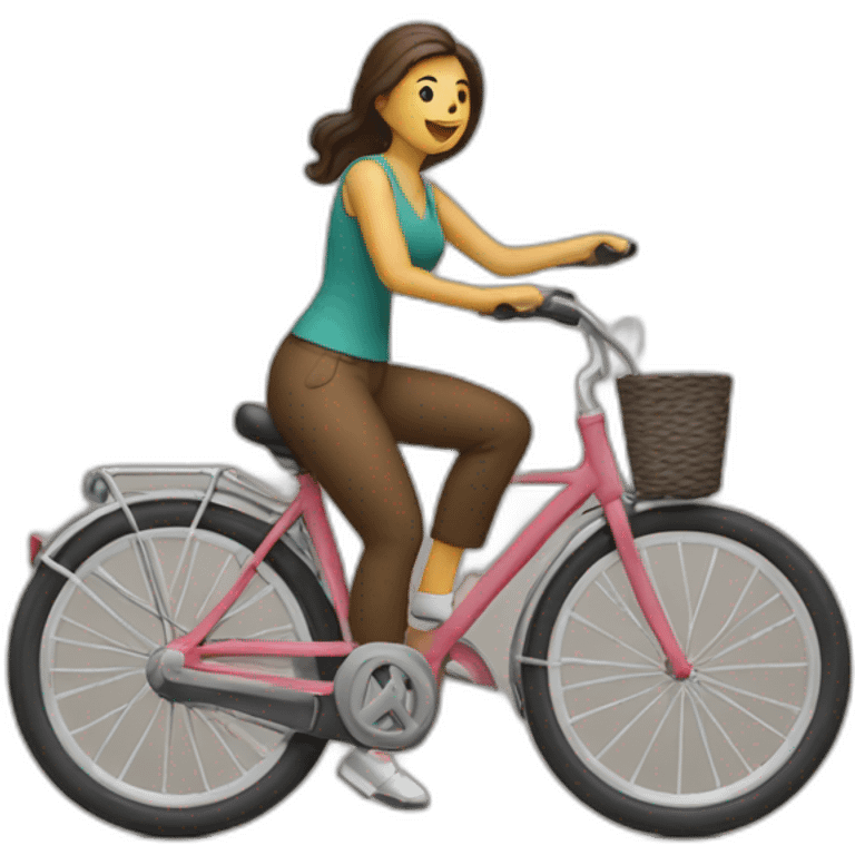 mujer caida de una bicicleta emoji