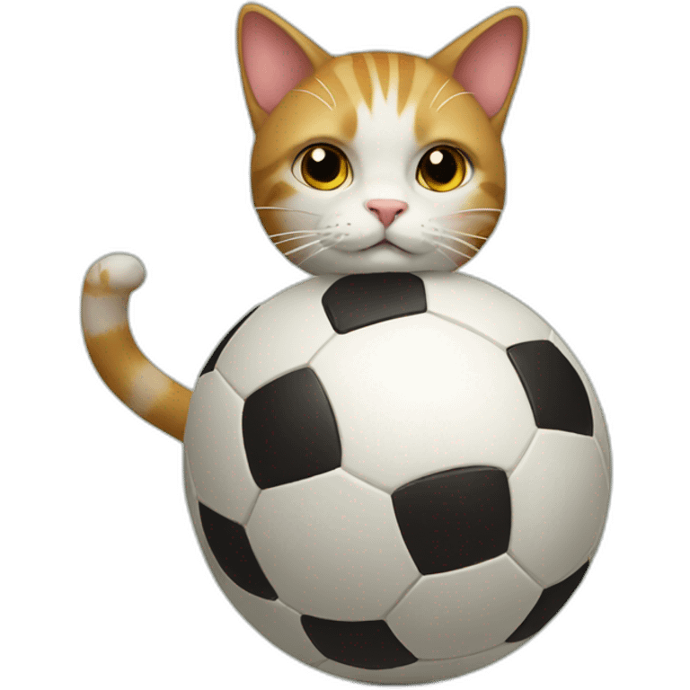 cat playing soccer emoji