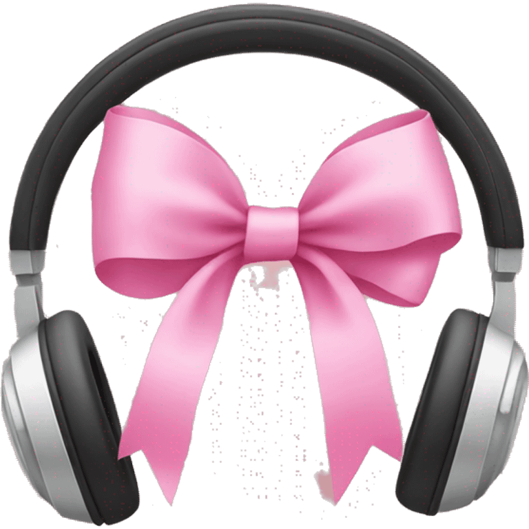 Headphones with pink bows emoji