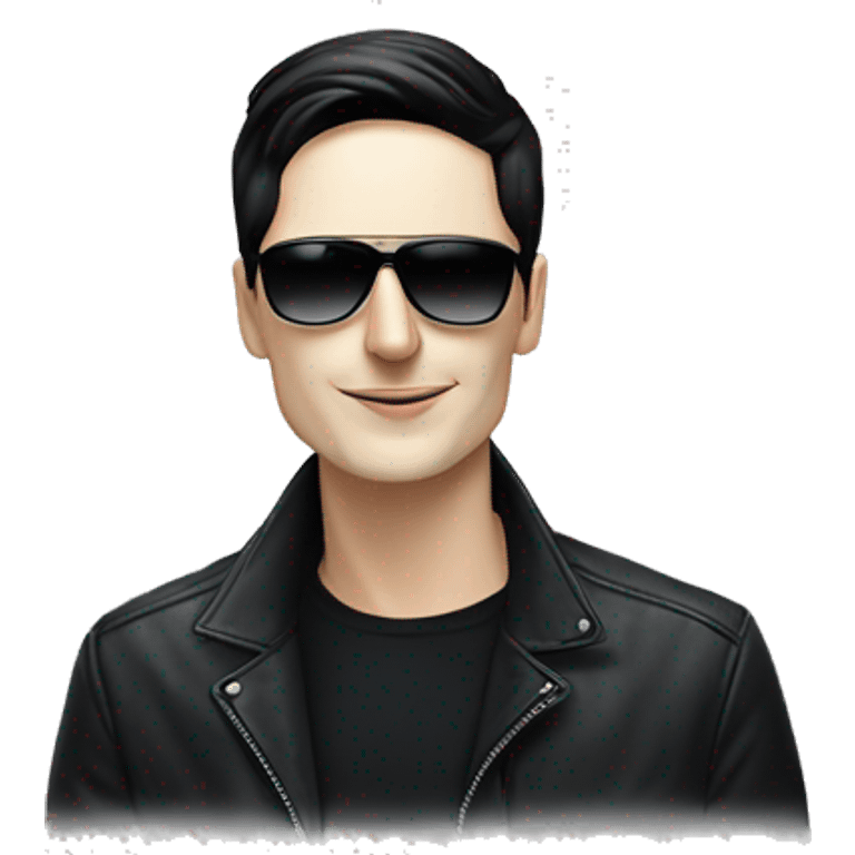 Pavel Durov wearing sunglasses and smoking emoji