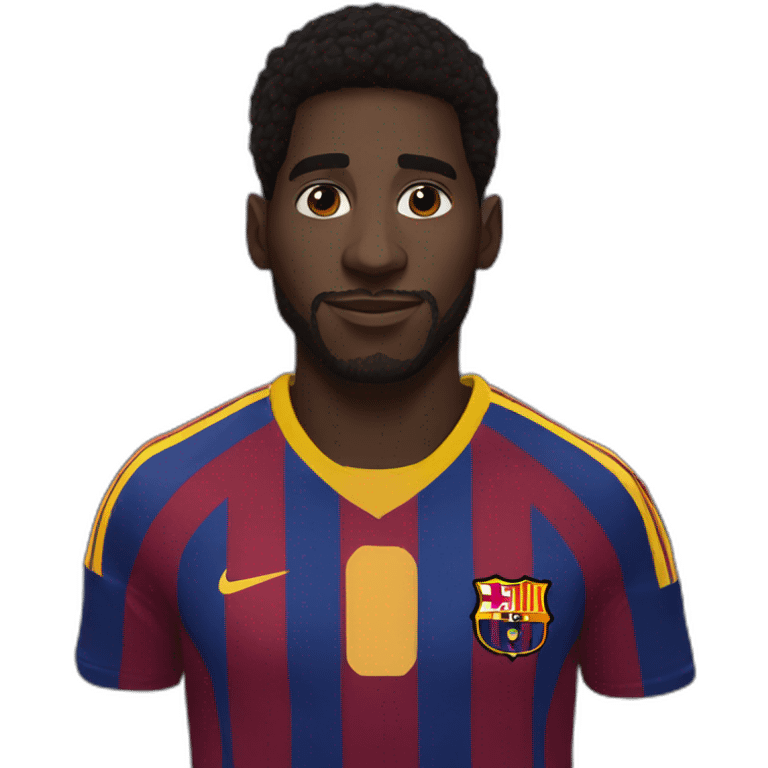 Realistic-black-skin-Messi emoji