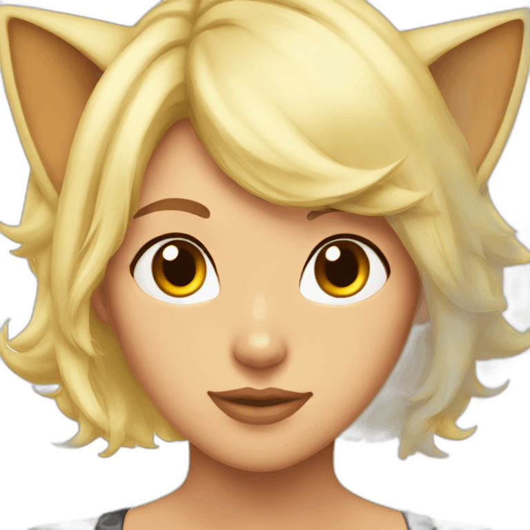 sexy blonde cat ears emoji