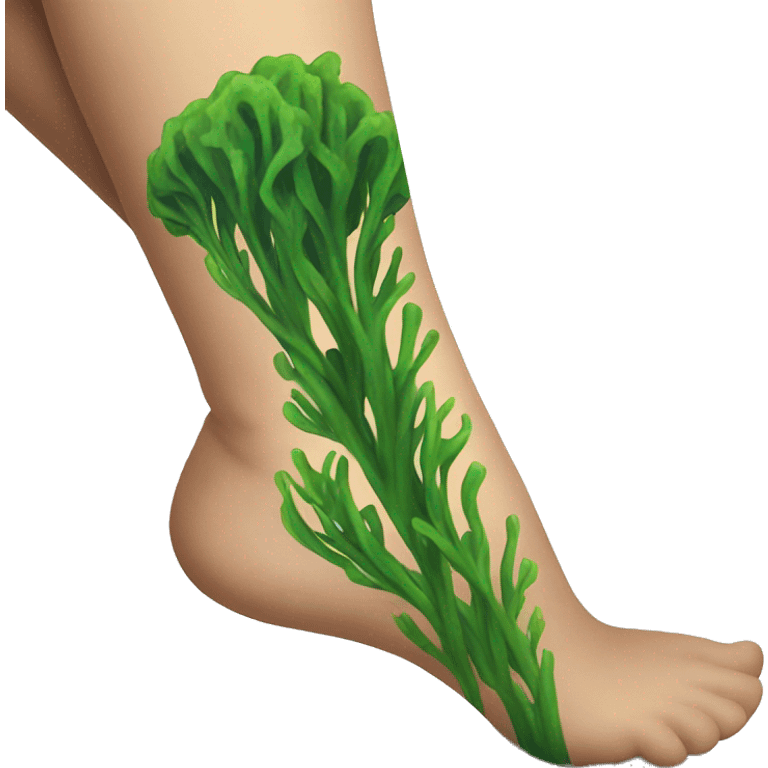 Seaweed on leg emoji