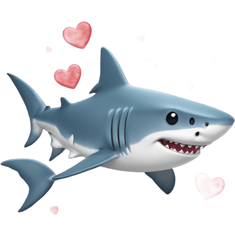 shark with hearts emoji