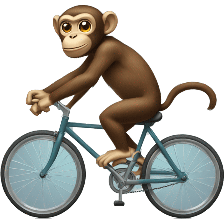 monkey riding a bicycle emoji