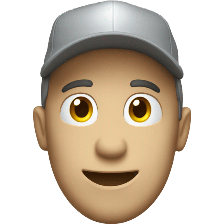 Gray Baseball Cap, 3d emoji