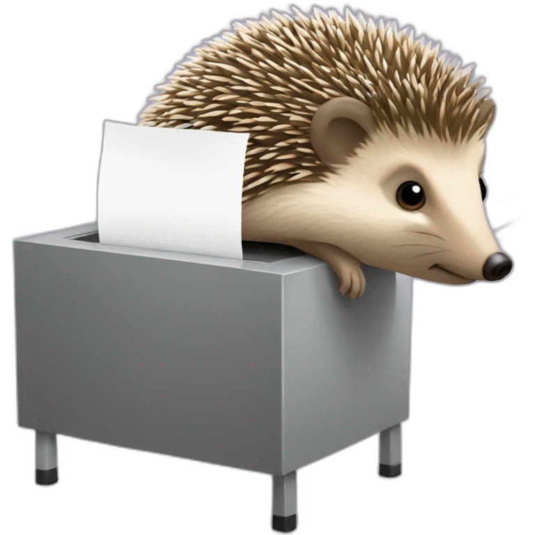 hedgehog and voting ballot emoji