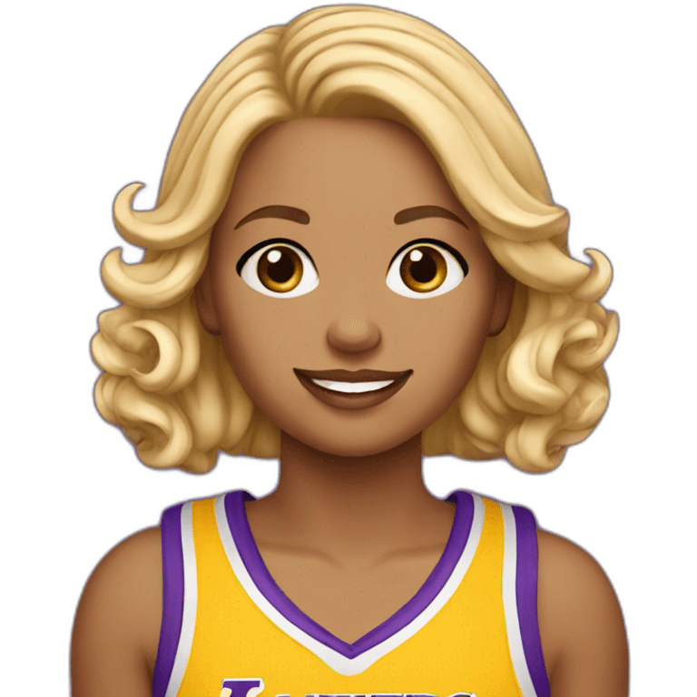 lakers girl white emoji