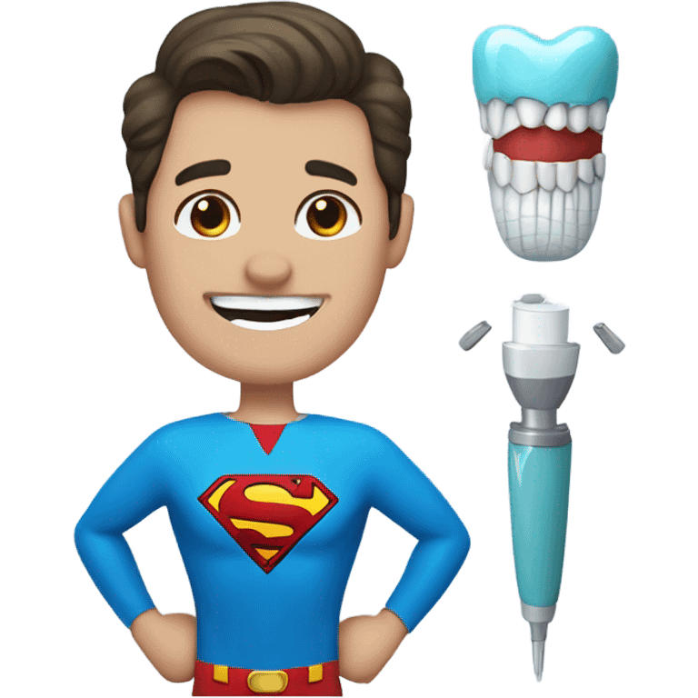 Superman as a dentist  emoji