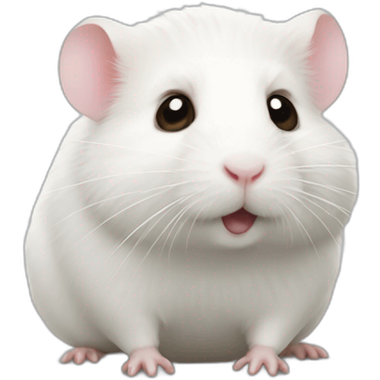 White hamster emoji