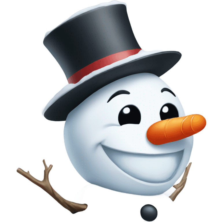 Snowman winking  emoji