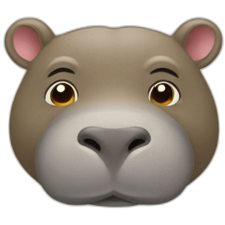 Hippopotame avec loutre emoji