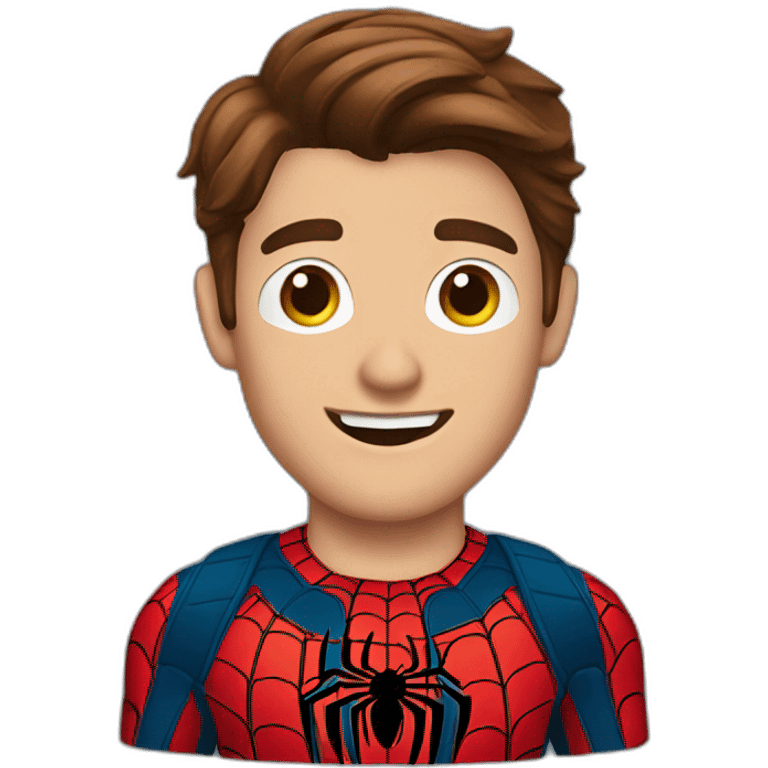 Peter Parker situ his costume emoji