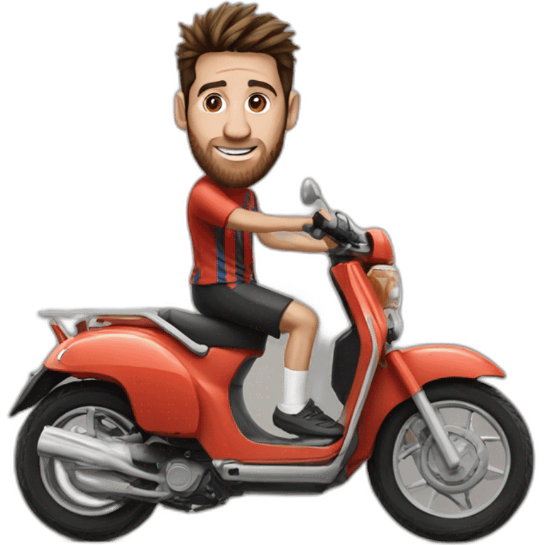 Moped on messi emoji