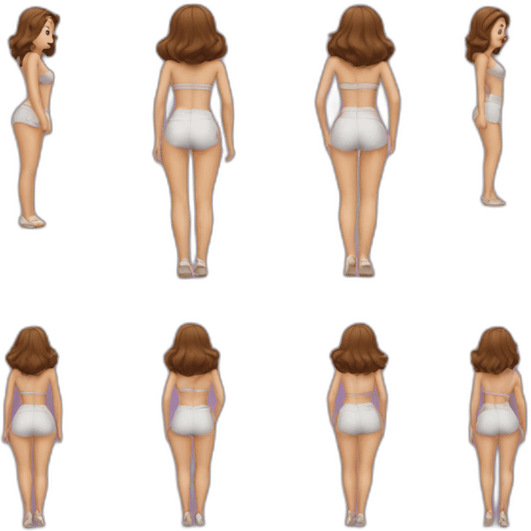 Femme qui montre ses fesses emoji