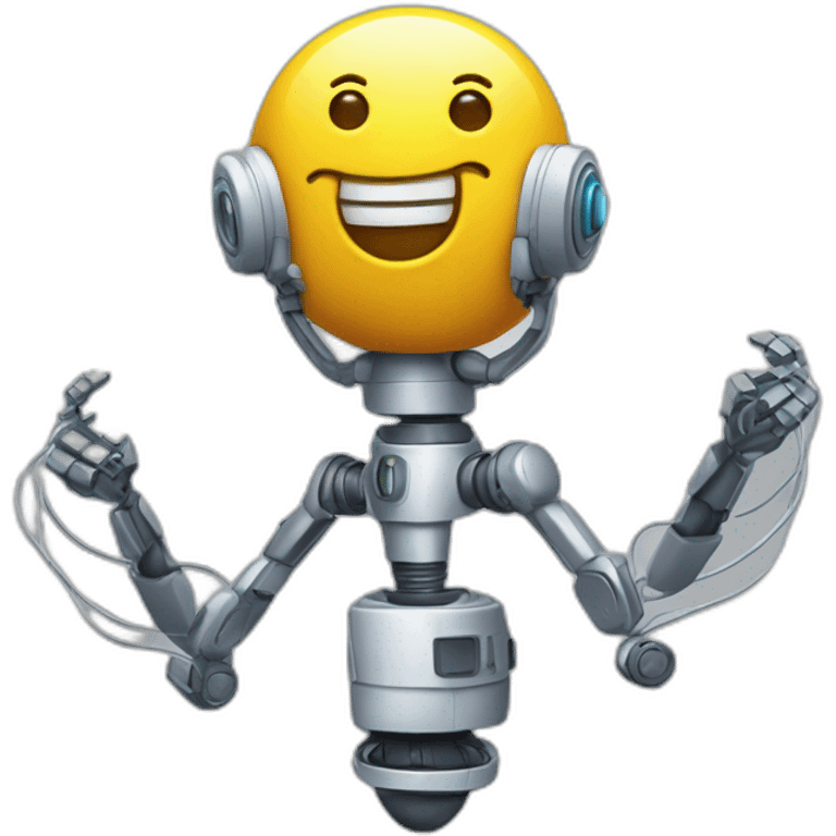 robô com três antenas na cabeça emoji