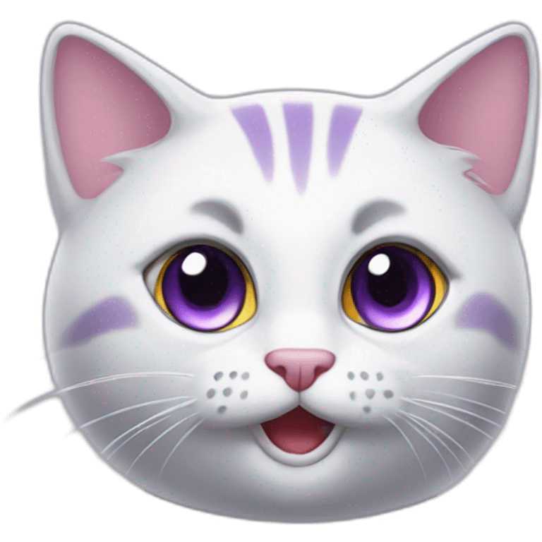 violet eyed cat car looking emoji