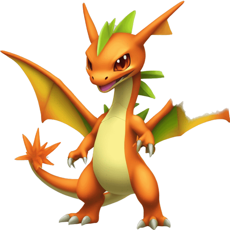 Cool Edgy Chibi Legendary Shiny Fakemon-Pokémon-Flygon-Charizard With Full Body Detailed High Quality emoji