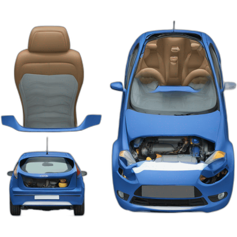 car ford focus 1999 in blue five doors emoji