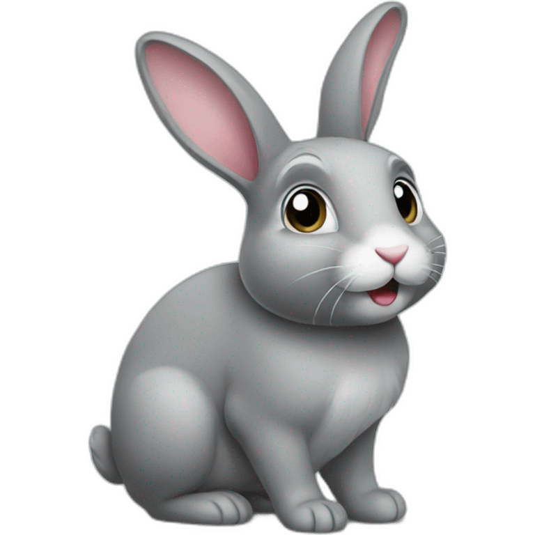 Grey bunny emoji