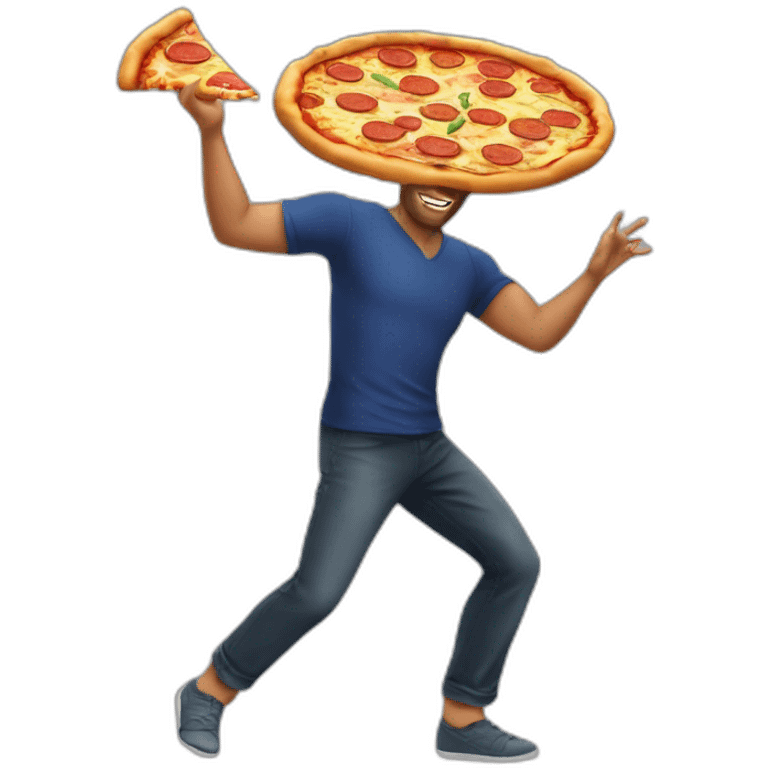 eric zemour qui dance avec une pizza emoji