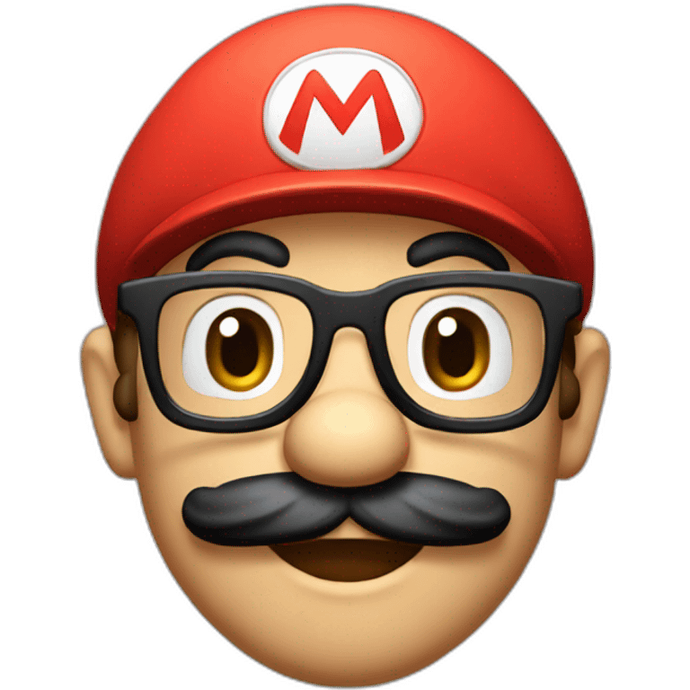 mario-with-glasses emoji