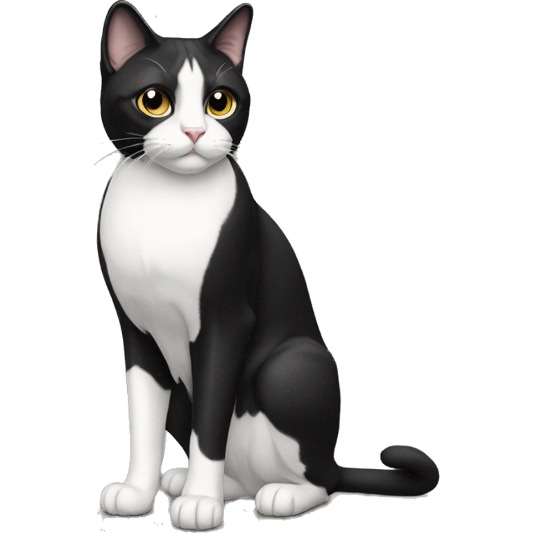 Tuxedo Cat Breed Full Body emoji