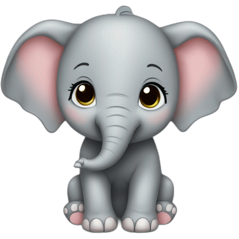 Cute baby elephant teacher emoji