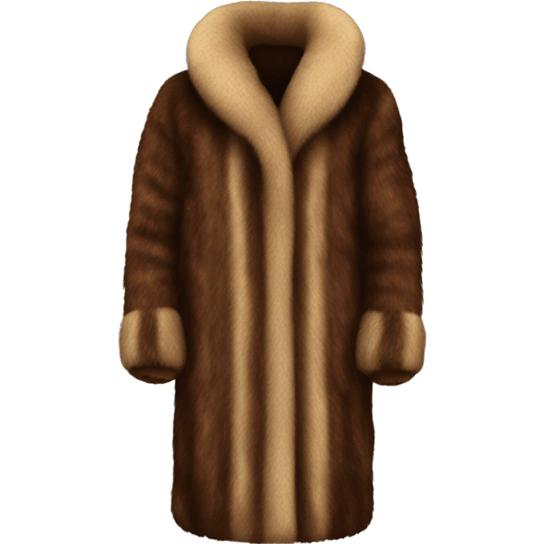 Luxurious brown full length fur coat emoji