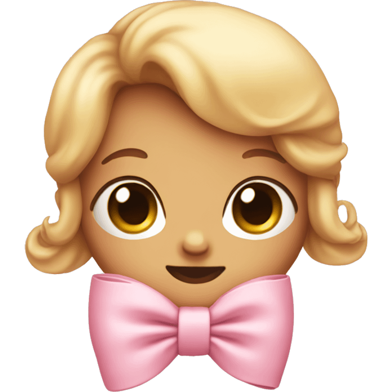 cute baby pink bow emoji