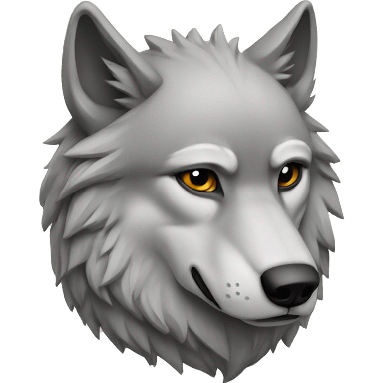 Alpha wolf sitting down thinking about life emoji