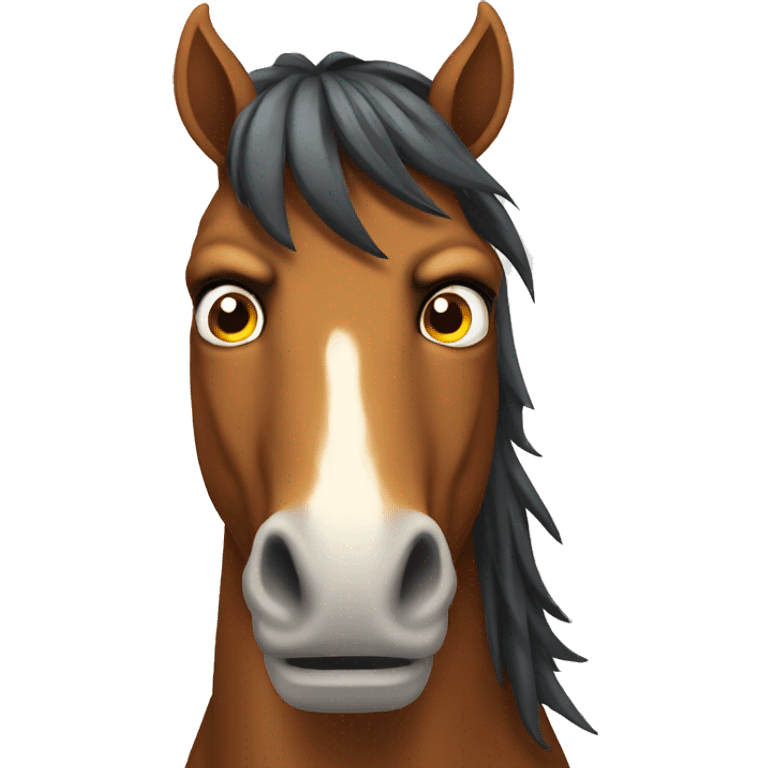 Angry horse  emoji