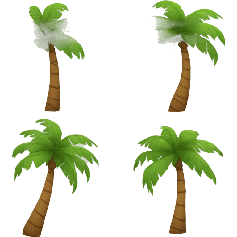 Palm tree wearing shades and the sun in the background emoji