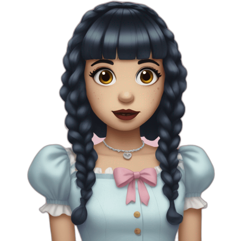 Melanie Martinez with black hair emoji