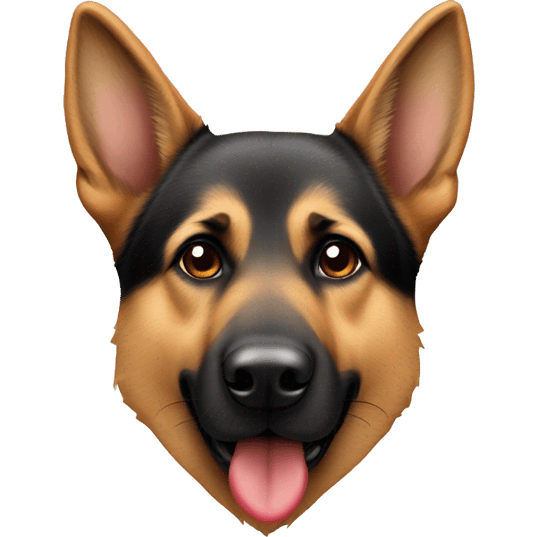 German Shepard Dog heart shape on forehead emoji