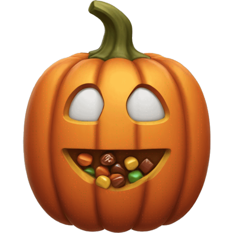 Halloween pumpkin candy emoji