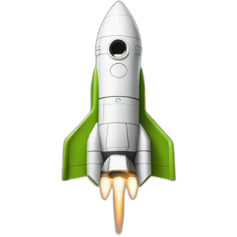 rocket with front replaced with yoda head emoji