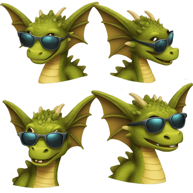 A dragon with sunglasses  emoji