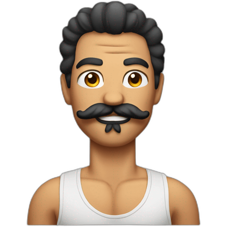 Muscle mustache expressive Cuban man emoji