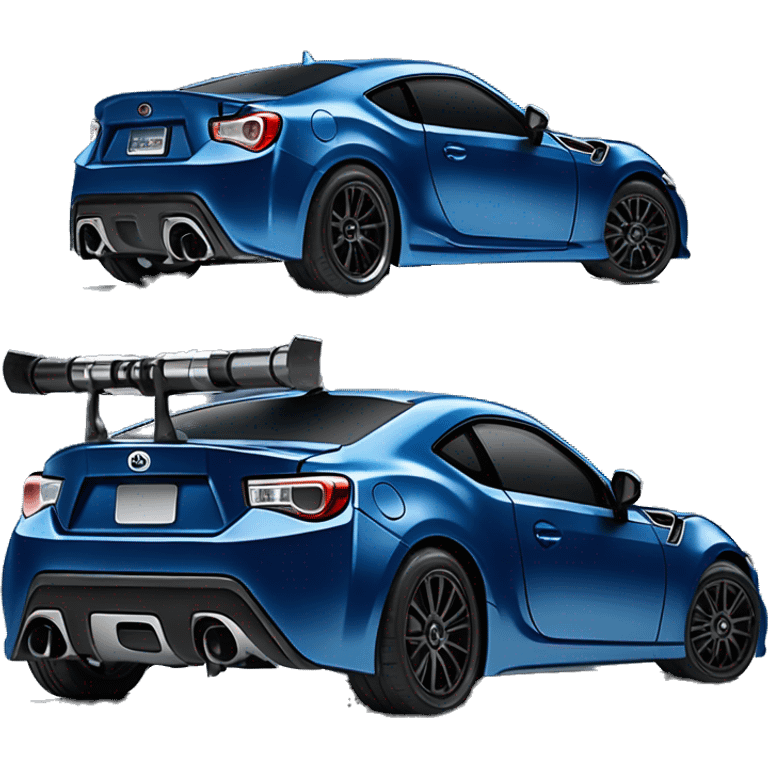 Rear view Fr-s Haunted Darth Vader’s dark pearl-blue race car, glowing light saber bumpers, wide rear wing, silver wheels  emoji