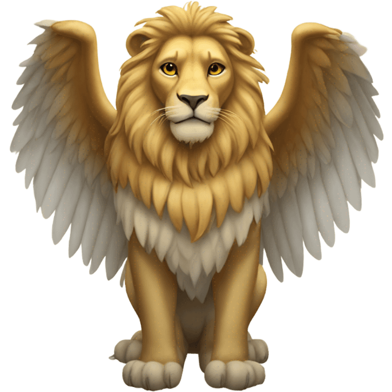 Lion with wings and two swans heads  emoji