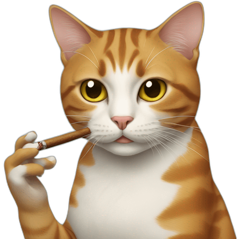 cat smoking cigar emoji