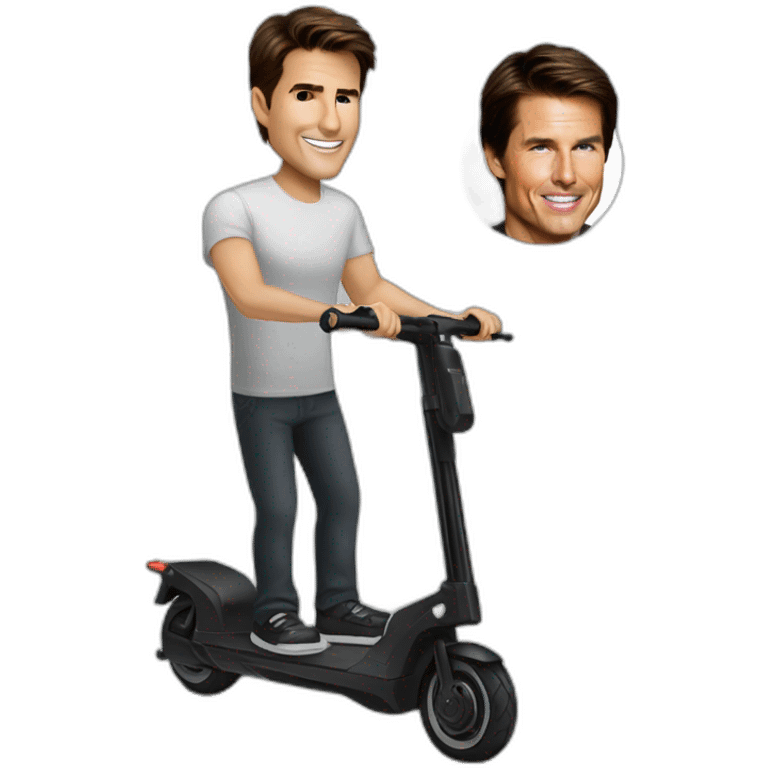 Tom Cruise on electric scooter rob emoji